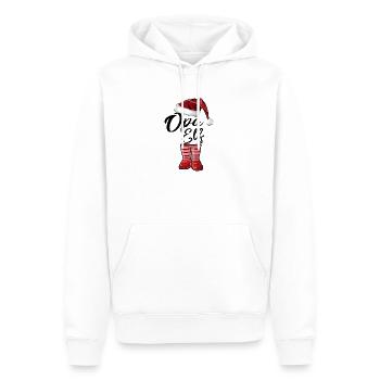 Opa Elf – Lustiges Weihnachtsdesign - Männer Premium Bio Hoodie - Weiß - Vorne - Nico (187cm)