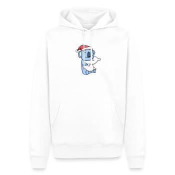 Koala Mignon Fatigué Noël - Sweat à capuche Premium bio Homme - blanc - Devant - Nico (187cm)