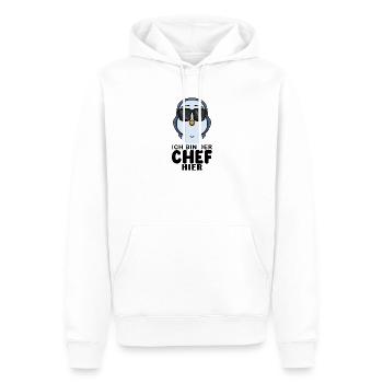 Pinguin - Männer Premium Bio Hoodie - Weiß - Vorne - Nico (187cm)