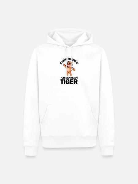 Tiger Spruch - Tiger Sprüche - Männer Premium Bio Hoodie - Weiß