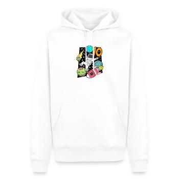 10 Birthday Boy Astronaut Rocket - Dix ans - Sweat à capuche Premium bio Homme - blanc - Devant - Nico (187cm)