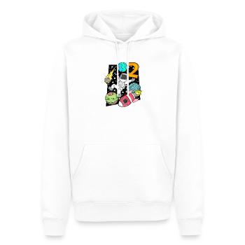 2 Anniversaire Garçon Astronaute - Sweat à capuche Premium bio Homme - blanc - Devant - Nico (187cm)