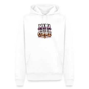Mama Needs Coffee - Men’s Premium Organic Hoodie - white - Front - Nico (187cm)