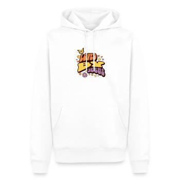 Liebe zu Jesus mit Blumen und Schmetterling - Männer Premium Bio Hoodie - Weiß - Vorne - Nico (187cm)