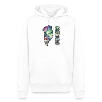Aquarell Landkarte Grönland - Männer Premium Bio Hoodie - Weiß - Vorne - Nico (187cm)
