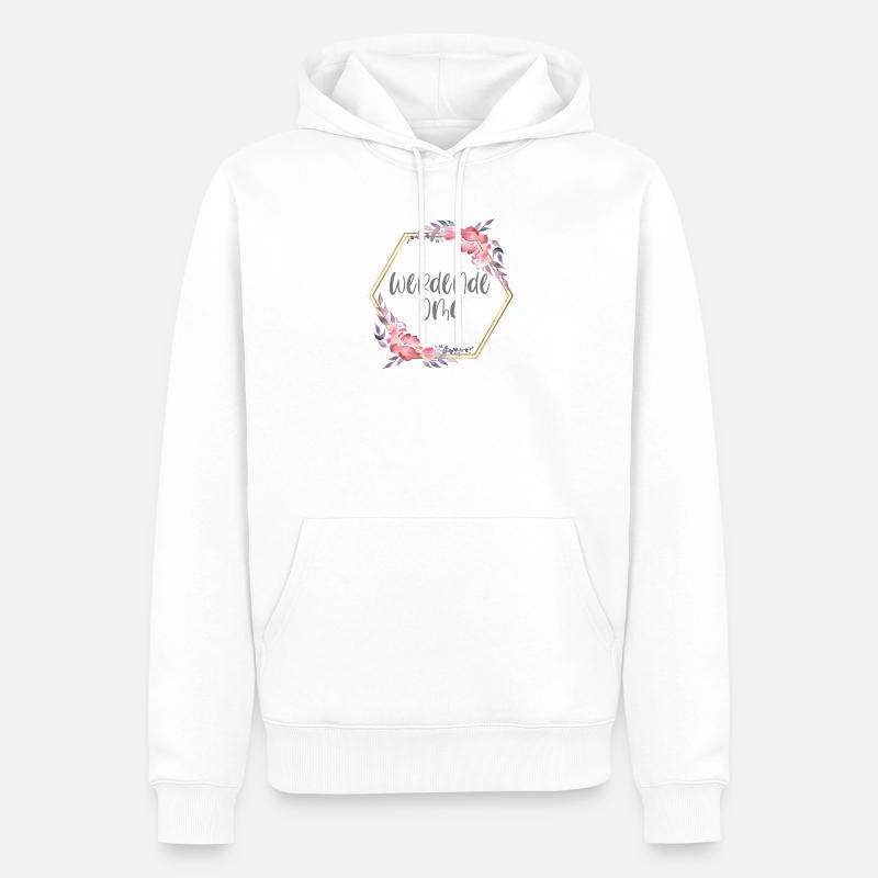 Boho werdende Oma Schwangerschaft Geschenk - Männer Premium Bio Hoodie - Weiß