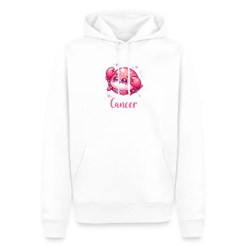 Doux Cancer Zodiaque Astrologie Cadeau - Sweat à capuche Premium bio Homme - blanc - Devant - Nico (187cm)