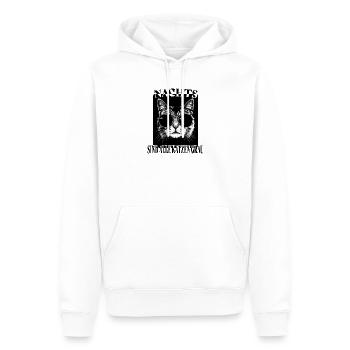 Nachts sind alle Katzen grau - Männer Premium Bio Hoodie - Weiß - Vorne - Nico (187cm)