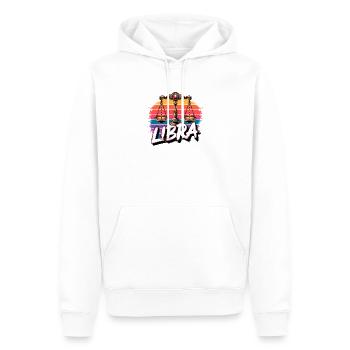 Libra Horoscope Astrology Vintage Sign. - Men’s Premium Organic Hoodie - white - Front - Nico (187cm)