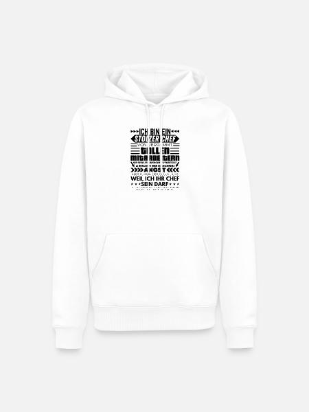 stolzer Chef Von Verdammt Tollen Mitarbeitern - Männer Premium Bio Hoodie - Weiß