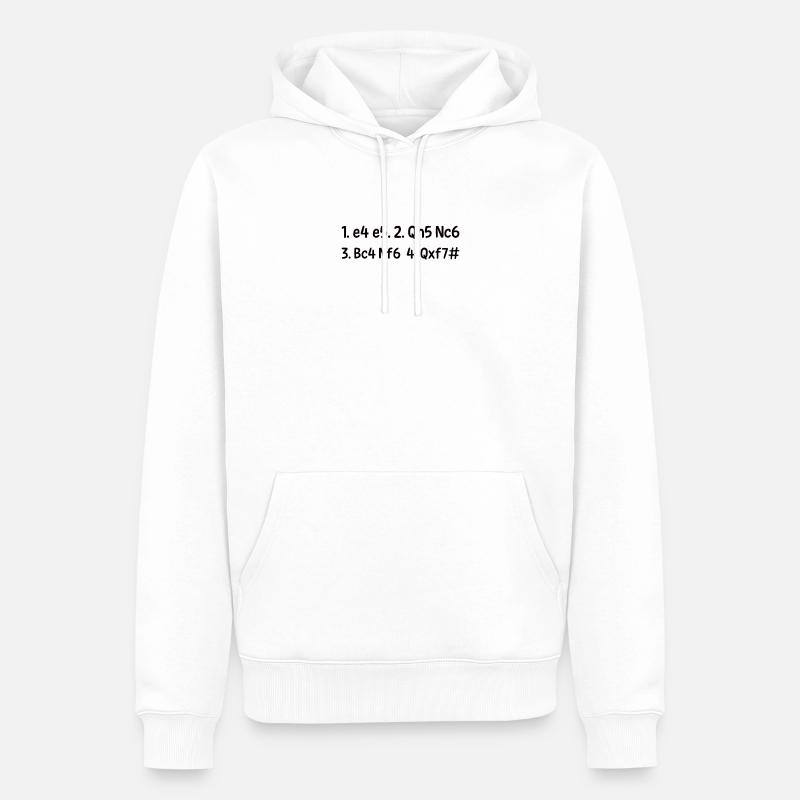 Schäfermatt - Schach, Schachfigur Geschenkidee - Männer Premium Bio Hoodie - Weiß