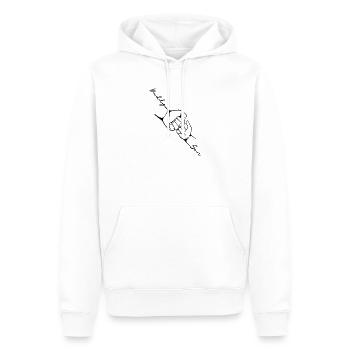 Papa neugeborenes Kind Fauststoß Vater mig - Männer Premium Bio Hoodie - Weiß - Vorne - Nico (187cm)