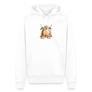Drôle de bétail écossais Highland Highlanders - Sweat à capuche Premium bio Homme - blanc - Devant - Nico (187cm)