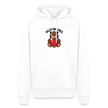 Ambiance de la Saint-Valentin pour les amoureux le jour de la Saint-Valentin - Sweat à capuche Premium bio Homme - blanc - Devant - Nico (187cm)