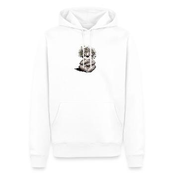 Blumen Faultier Im Frühling - Männer Premium Bio Hoodie - Weiß - Vorne - Nico (187cm)