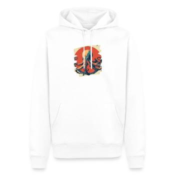 Pieuvre Pieuvre - Sweat à capuche Premium bio Homme - blanc - Devant - Nico (187cm)