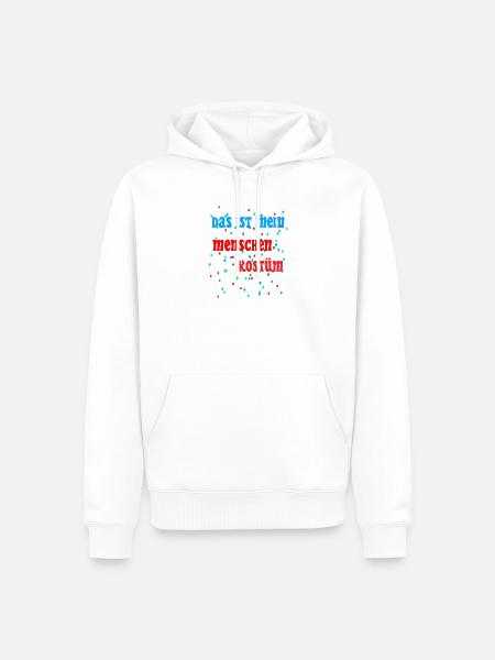 Mein Menschenkostüm - Männer Premium Bio Hoodie - Weiß