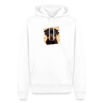 Rottweiler - Sweat à capuche Premium bio Homme - blanc - Devant - Nico (187cm)