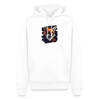 Fuchs - Männer Premium Bio Hoodie - Weiß - Vorne - Nico (187cm)