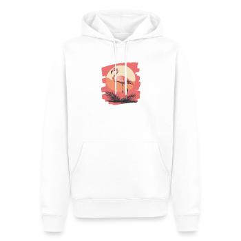 Flamant - Sweat à capuche Premium bio Homme - blanc - Devant - Nico (187cm)