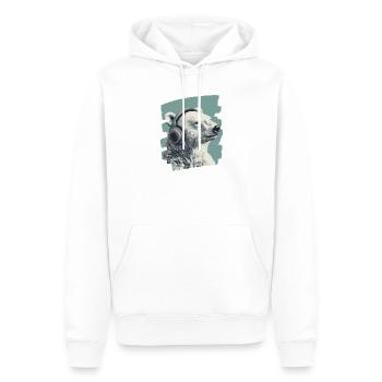 Eisbär - Männer Premium Bio Hoodie - Weiß - Vorne - Nico (187cm)