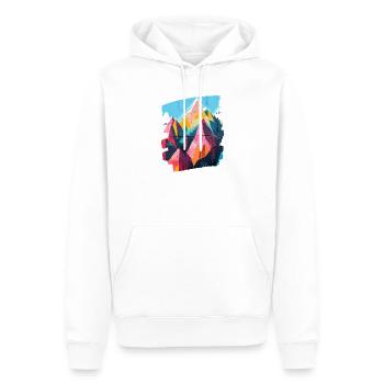 Berge - Männer Premium Bio Hoodie - Weiß - Vorne - Nico (187cm)