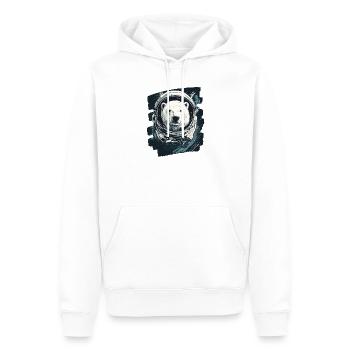 Polar Bear Astronaut - Men’s Premium Organic Hoodie - white - Front - Nico (187cm)