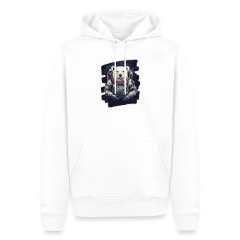 Polar Bear Astronaut - Men’s Premium Organic Hoodie - white - Front - Nico (187cm)