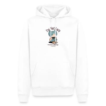 I'm Not Lazy I'm Just in Energy Saving Mode - Men’s Premium Organic Hoodie - white - Front - Nico (187cm)
