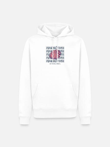 Franzbrötchen - Das Original aus Hamburg - Männer Premium Bio Hoodie - Weiß