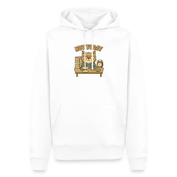 Eigensinnige Katze - Männer Premium Bio Hoodie - Weiß - Vorne - Nico (187cm)
