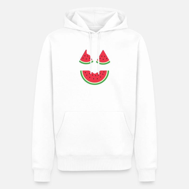 Costume de melon Carnaval Pastèque - Sweat à capuche Premium bio Homme - blanc