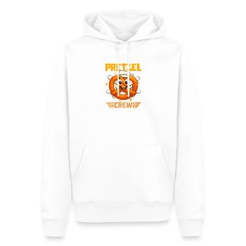 Bretzel Pretzel Baker avec le sourire - Sweat à capuche Premium bio Homme - blanc - Devant - Nico (187cm)