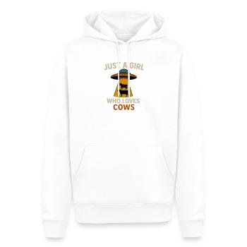 Fascination extraterrestre pour les amoureux des vaches - Sweat à capuche Premium bio Homme - blanc - Devant - Nico (187cm)