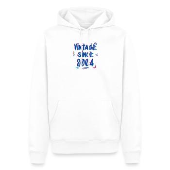 Jahrgang seit 2004 Hip-Hop Graffiti Glitch 21st - Männer Premium Bio Hoodie - Weiß - Vorne - Nico (187cm)