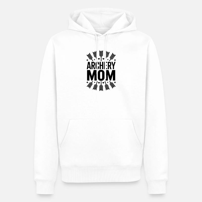 Bogenschießen Spruch Mutter Bogenschießen Geschenk - Männer Premium Bio Hoodie - Weiß