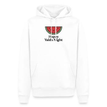 Yalda Night Watermelon Design - Sweat à capuche Premium bio Homme - blanc - Devant - Nico (187cm)