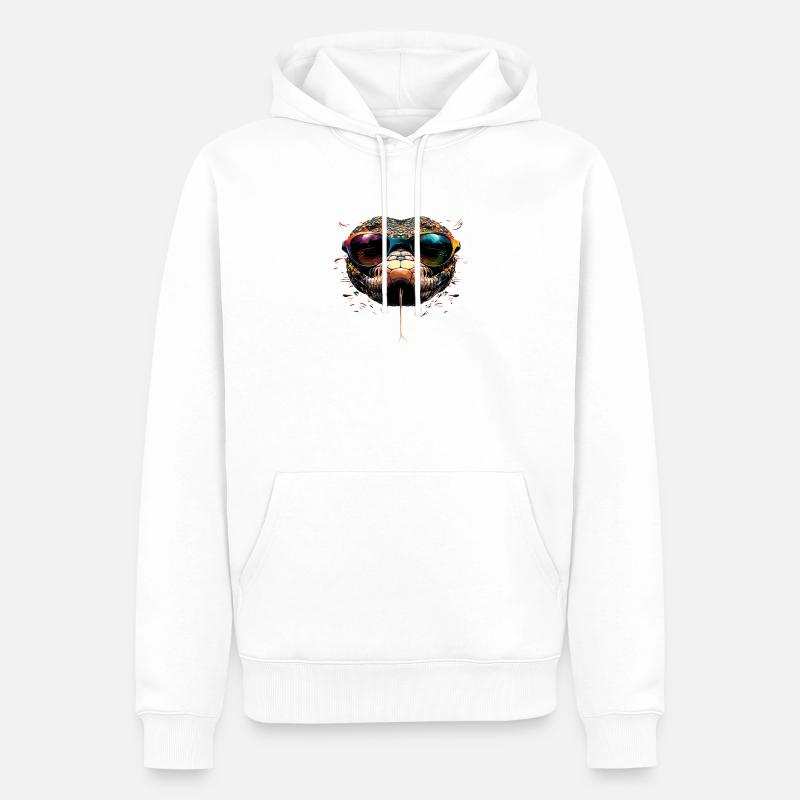 Schlange Python Kobra Klapperschlange Schlangen - Männer Premium Bio Hoodie - Weiß