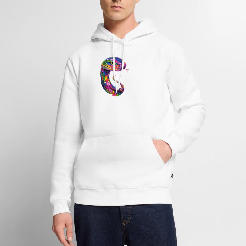 serpent, python, cobra, serpent à sonnettes, serpents Sweat à capuche Premium bio Homme