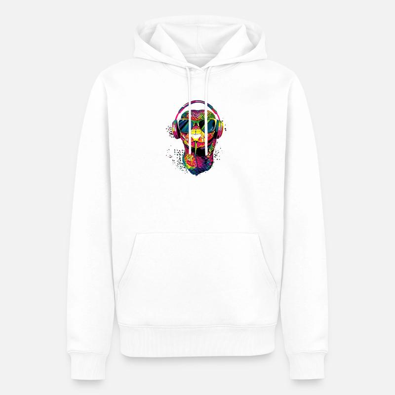 Schlange Python Kobra Klapperschlange Schlangen - Männer Premium Bio Hoodie - Weiß
