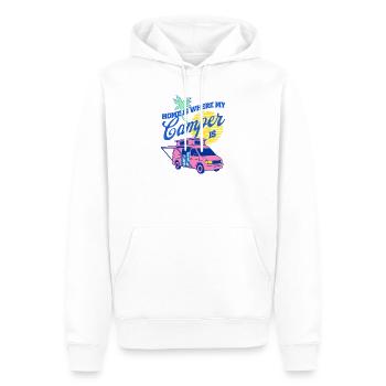Home is Where My Camper Is Van Design - Men’s Premium Organic Hoodie - white - Front - Nico (187cm)