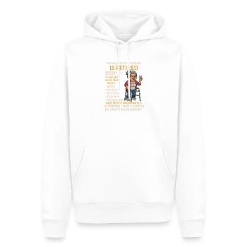 Retirement for Men women – Retired Rente - Männer Premium Bio Hoodie - Weiß - Vorne - Nico (187cm)