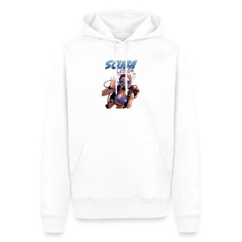 Scuba Girl Taucherin Design - Männer Premium Bio Hoodie - Weiß - Vorne - Nico (187cm)