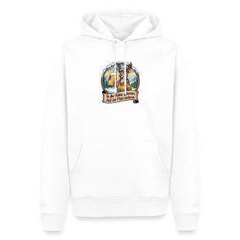 Soirée d’équipe Vacances de ski Ski & Snowboarder Après-ski - Sweat à capuche Premium bio Homme - blanc - Devant - Nico (187cm)