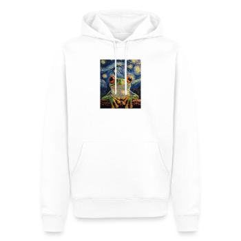 Frosch Frösche Van Gogh Style Starry Night - Männer Premium Bio Hoodie - Weiß - Vorne - Nico (187cm)