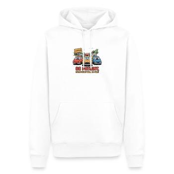 Geduld auf der Straße - Männer Premium Bio Hoodie - Weiß - Vorne - Nico (187cm)