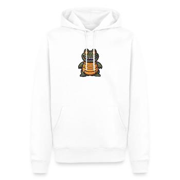Alligator Halloween Bande dessinée drôle - Sweat à capuche Premium bio Homme - blanc - Devant - Nico (187cm)