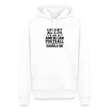 Football Dire Chats Drôle Football Cadeau - Sweat à capuche Premium bio Homme - blanc - Devant - Nico (187cm)