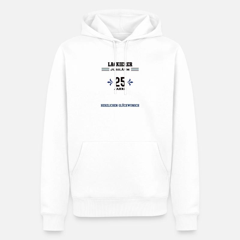 Peintre 25e anniversaire 25e anniversaire - Sweat à capuche Premium bio Homme - blanc