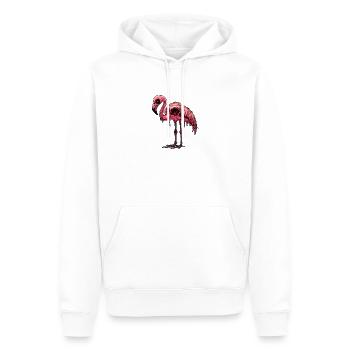 Flamingo Halloween Bande dessinée drôle - Sweat à capuche Premium bio Homme - blanc - Devant - Nico (187cm)